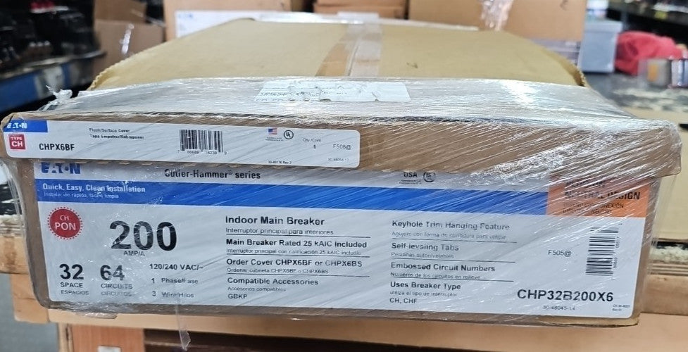 CHP32B200X6 - CH Pon LOAD CENTER  200A MCB 32 Spaces 64 Circuit NIB