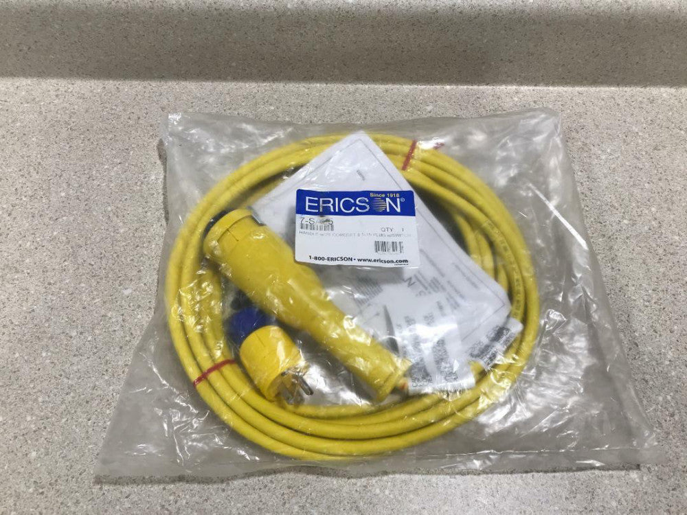 Ericson 7-SA25 Handle w/ 25' Cordset & 5/15 Plug w/ Switch NEW