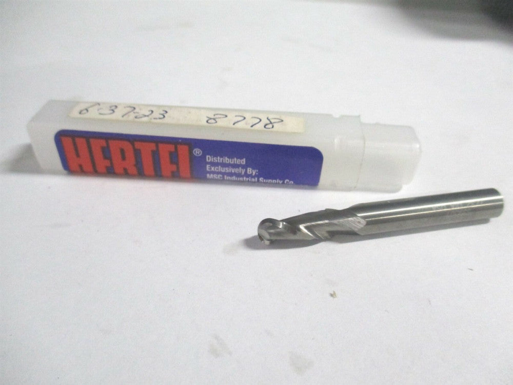 (E599924504) 7/32" x 1/2" x 1/4" x 2" OAL Solid Carbide 2 Flute Ball End Mill 
