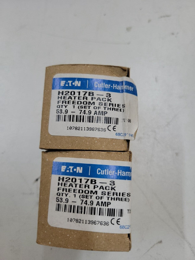 EATON CUTLER HAMMER H2017B-3 Definite Purpose Heater Pck Range 53.9A 60.9A 67.9A
