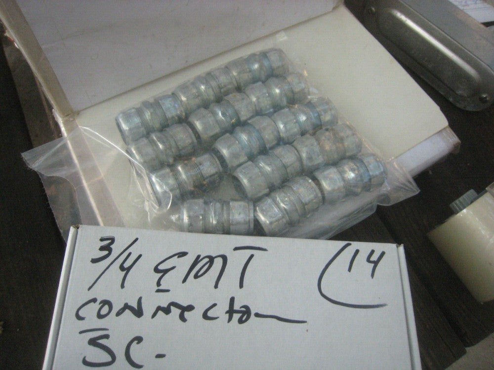 (14) STEEL CITY 3/4” Straight EMT Conduit Compression Coupler Connector Union