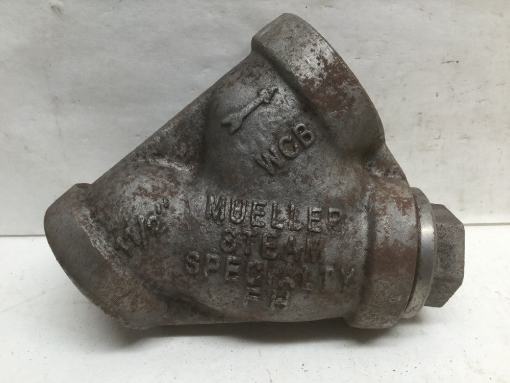 MUELLER Steam Specialty 1 1/2” Y Strainer Cast Carbon Steel FNPT x FNPT 600 SWP