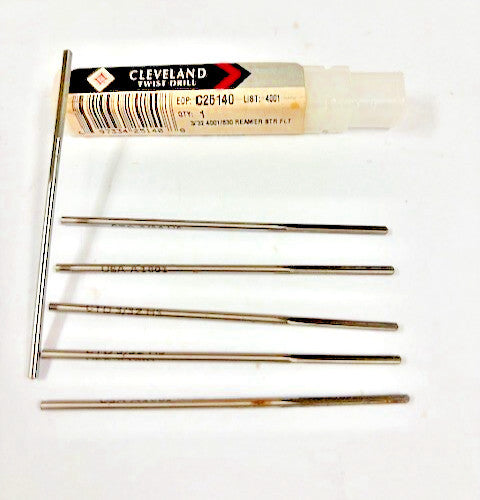 CLEVELAND TWIST 3/32 4001/630 REAMER STR FLT C25140 (LOT OF 6)