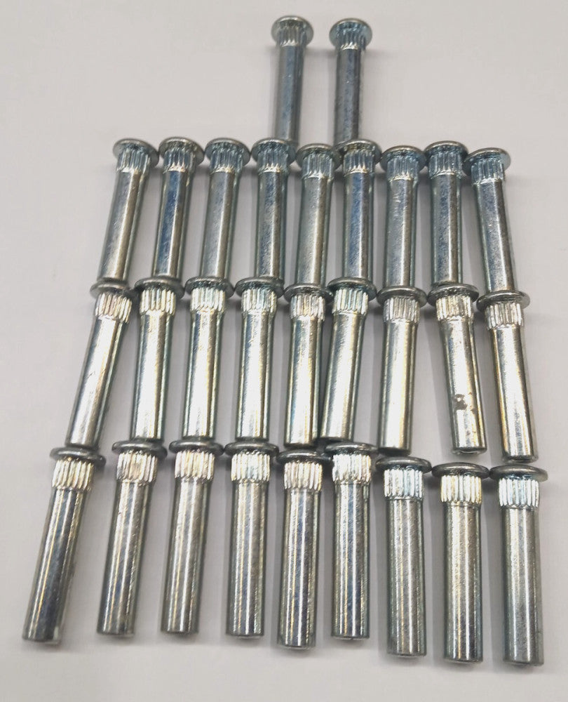 DOOR CLOSER SEX NUT 10-32 X 1-11/16 DIA 3/8 SERRATED ALUMINUM   LOT OF 29