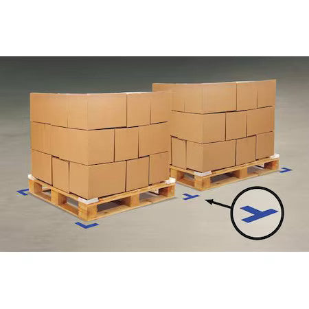 Mighty Line Bluet Floor Marking Tape, Vinyl, Solid, Blue, 2 In W., 55 Mil