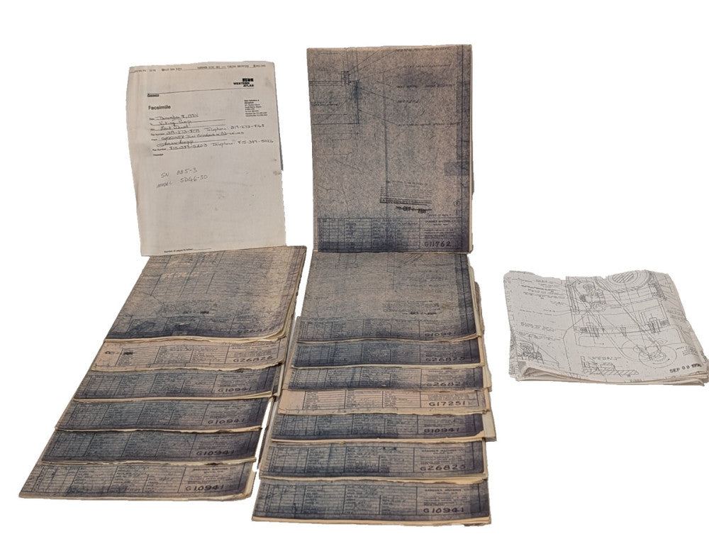 Lot of 14: Gardner SDG6-30 double disc grinder blueprints, s/n 834-1, 1979