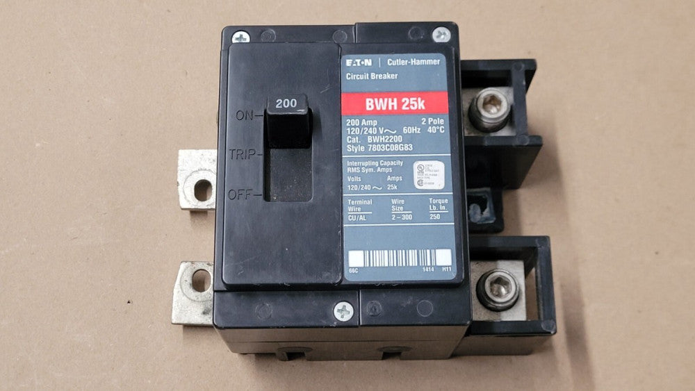 Eaton / Cutler-Hammer BWH2200 200 Amp Main Breaker