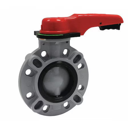 Asahi 173881060 Valve,Wafer,Cpvc,6" Pipe Sz,Lever Handle