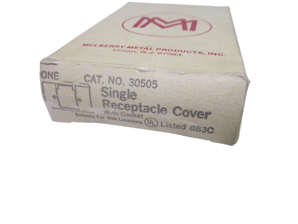 MULBERRY METAL PRODUCTS 30505 SINGLE RECEP. COVER NSMP