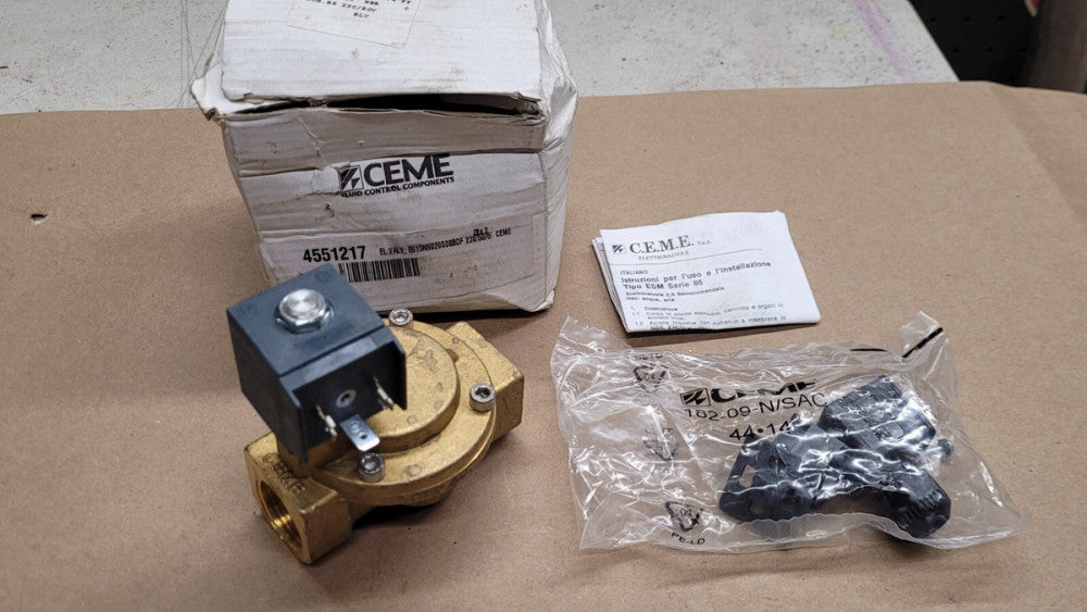 NOS Ceme 4551217 3/4" Solenoid Valve 230VAC 8615NN020S08BDF