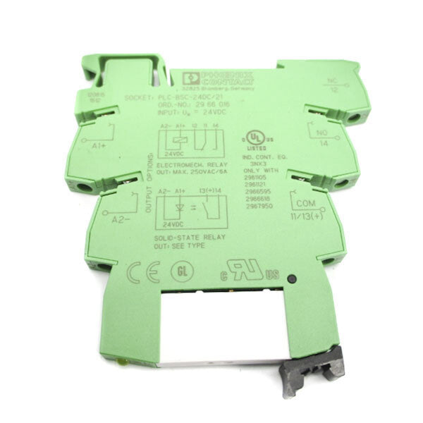 PHOENIX CONTACT PLC-BSC-24DC/21 2966016 24VDC (AS PICTURED) (GREEN) NSNP