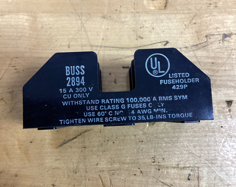 BUSS 2894 FUSE HOLDER 15A 300V 2 POLE