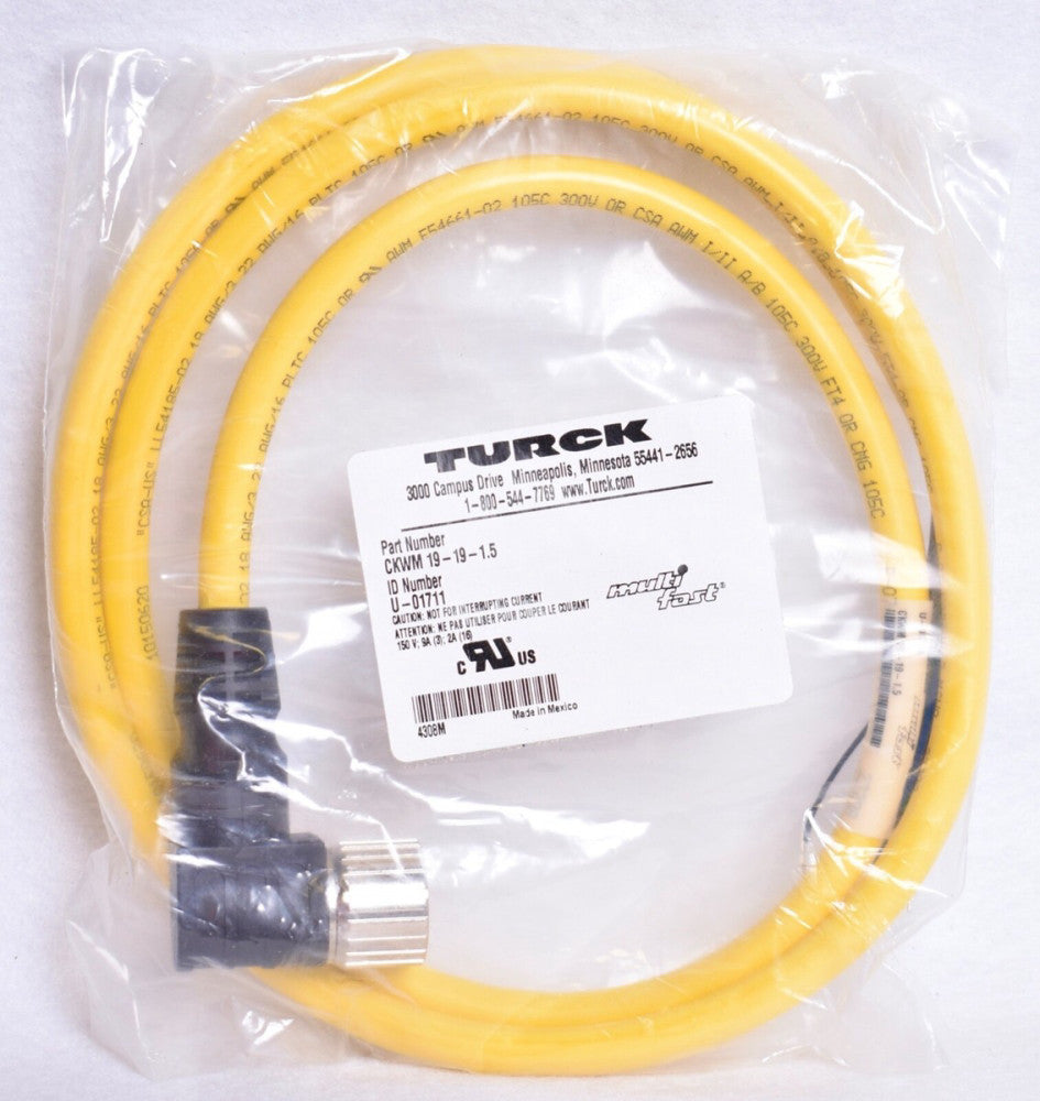 Turck Cordsets MultiFast Series  CKWM 19-19-1.5