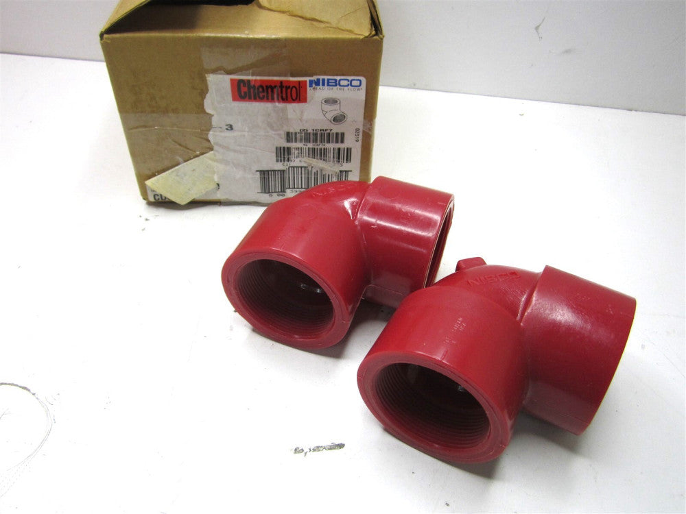Nibco (CD01700) 2" 90° FIPT x FIPT PVDF Plastic Pipe Elbow - Lot of 2 