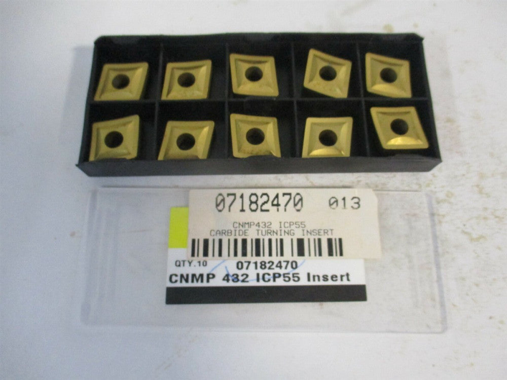 (44660) CNMP432 TCN55 1/2 x 3/16 x 1/32" OAL Carbide Turning Insert - Pack of 10