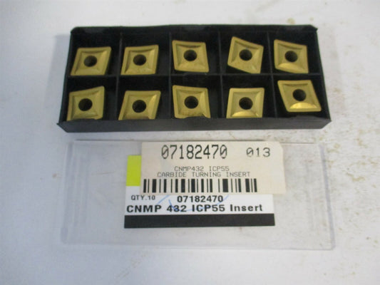 (44660) CNMP432 TCN55 1/2 x 3/16 x 1/32" OAL Carbide Turning Insert - Pack of 10
