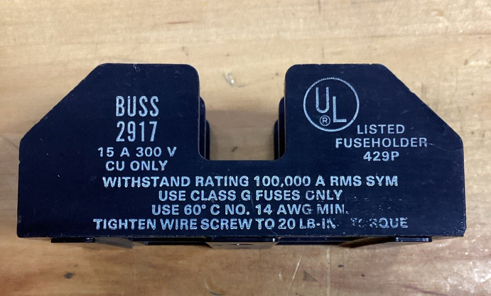 Bussmann 2917 Fuse Holder 15A 300V 2-Pole