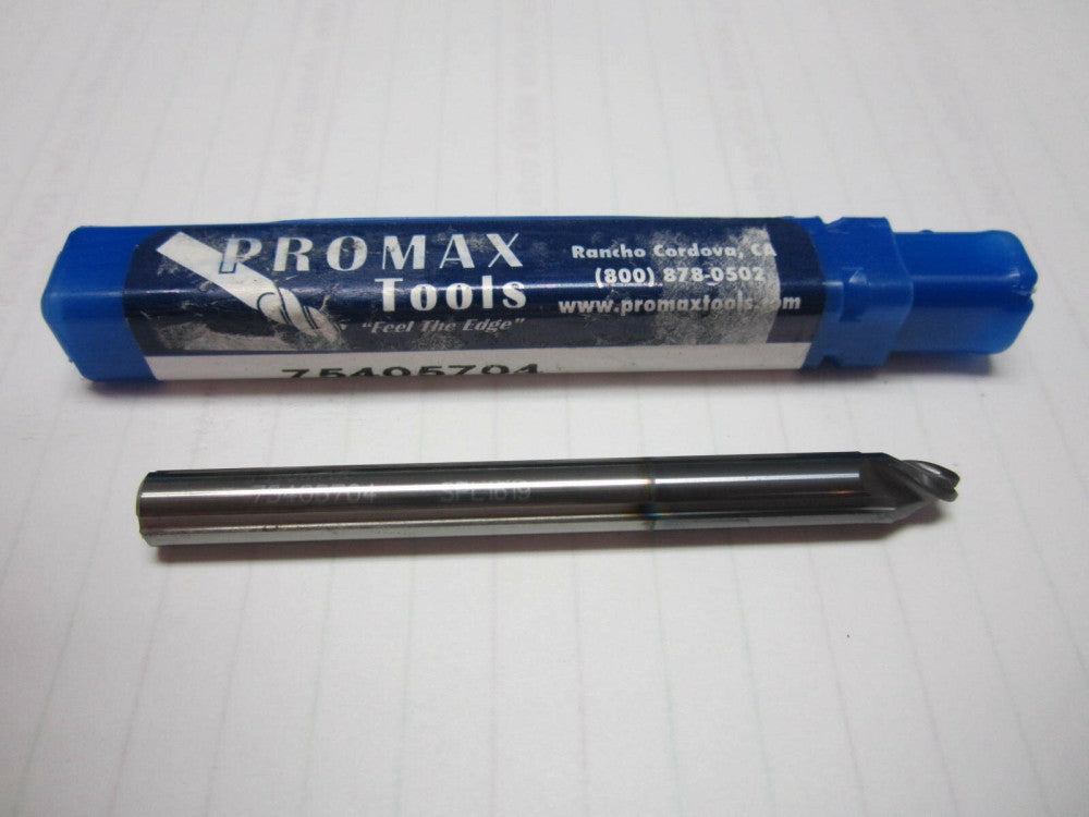 Promax Tools Carbide Tapered End Mill .107 x 6mm x 2-1/2" 36 Degrees 3F ALTiN