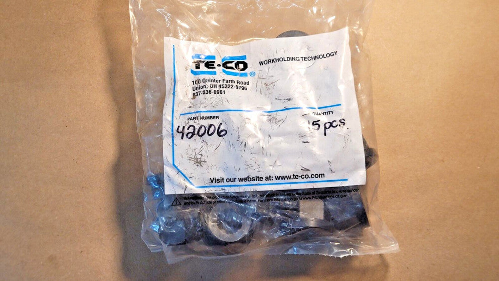 Bag of 15 TE-CO 42006 Swivel Flange Nuts 12L14 Black Oxide 3/4"-10 Thread