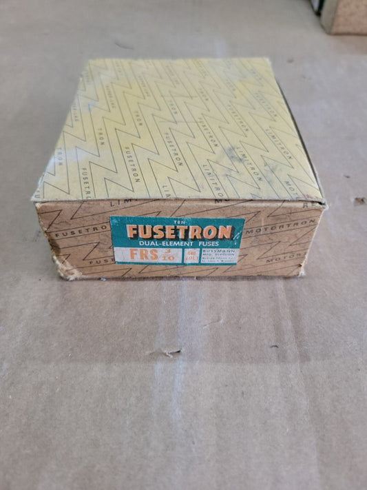 1- NEW LOT OF 10 BUSSMANN FRS-3/10 FUSETRON  600V