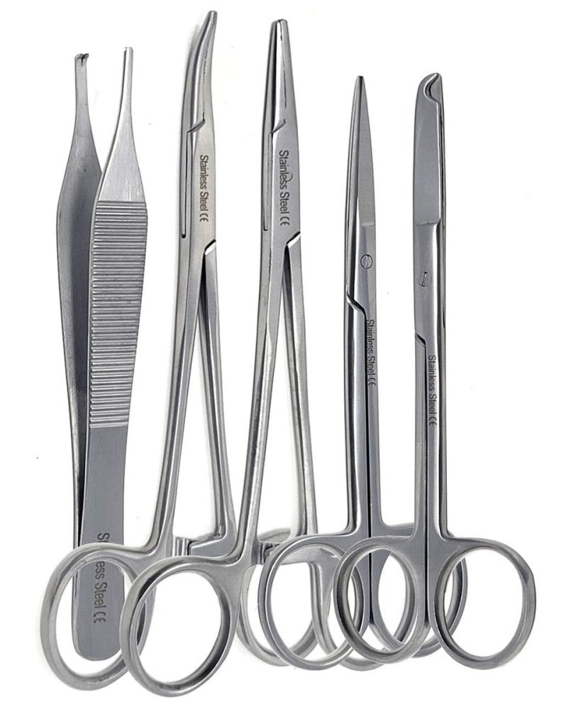 Premium A2ZSCILAB 5 Pieces Veterinary Needle Holder Scissors Hemostat Forceps...