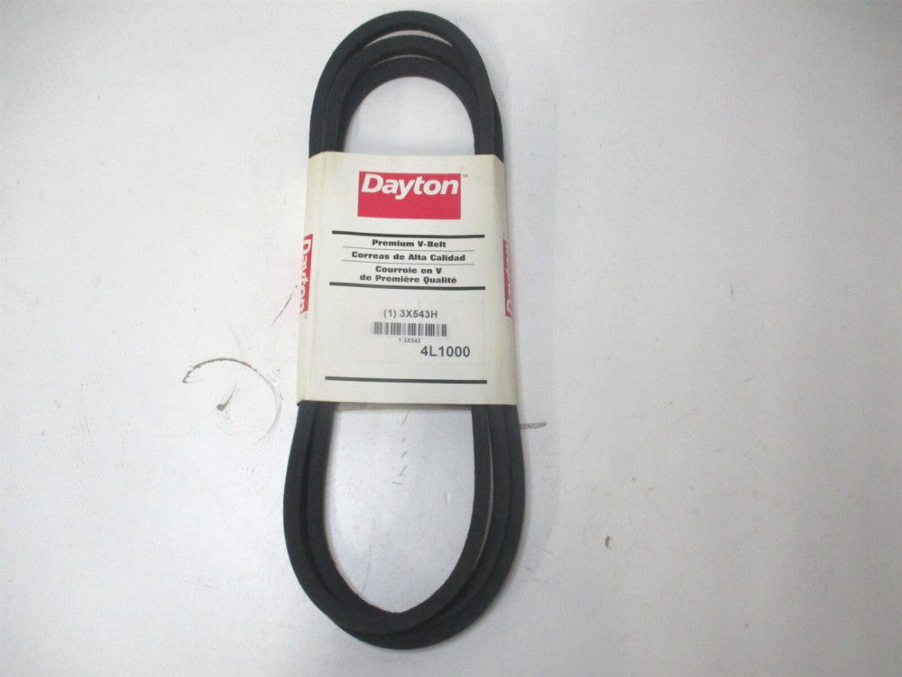 (3X543) 4L1000 5/16" x 1/2" x 100" OAL Polyester Gum Rubber V-Belt 