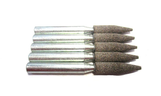 (66253291628) 1/4 x 1-1/16 A15 Med 60G Pointed Cylinder AO Mounted Point - 5 QTY