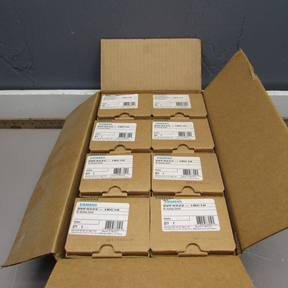 CASE OF 8QTY SIEMENS AUXILIARY SWITCHES 3VF9222-1BC10 NEW IN BOX!MAKE OFFER!