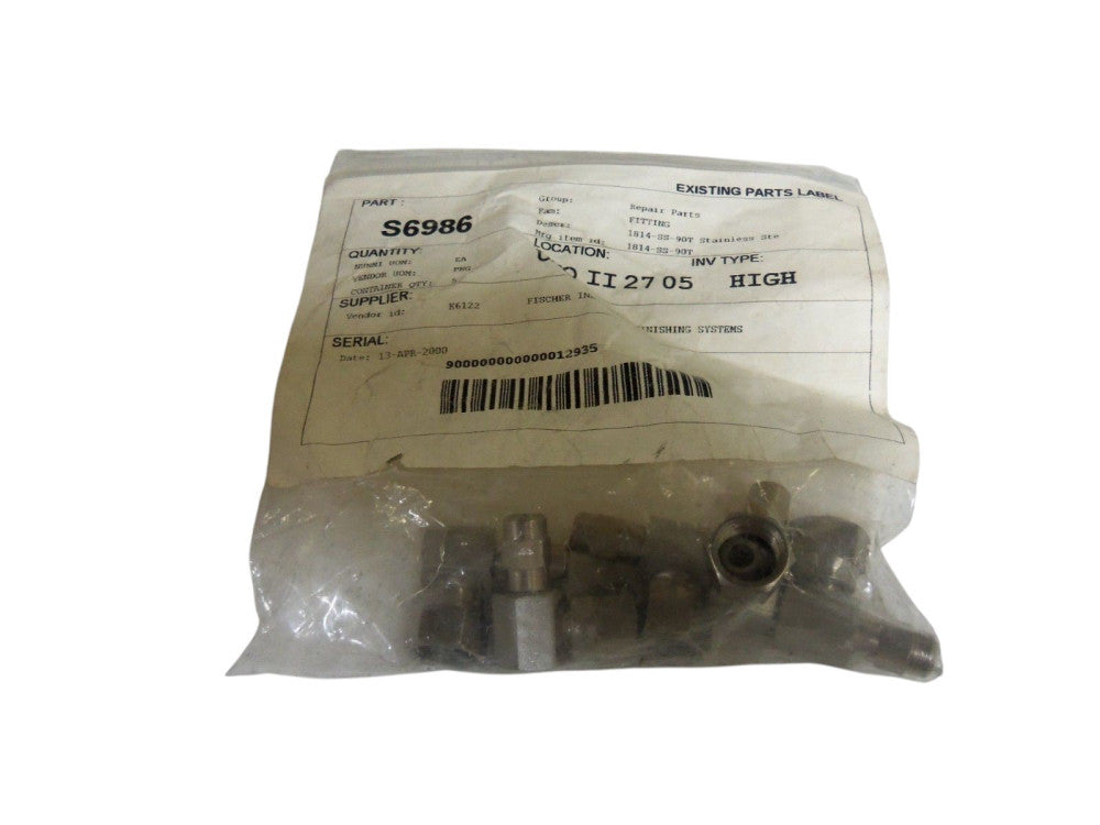 LOT OF 5 1814-SS-90T FITTING STAINLESS STE NSNP