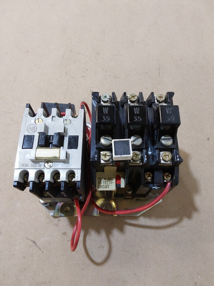Allen Bradley 509-TOD Full Voltage Starter 3 Phase 600VAC Max 9A Max