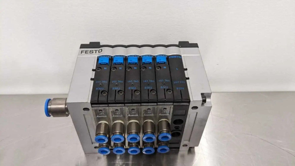 Festo CPV14-GE-MP-6 Solenoid Valve Manifold Block CPV14-VI (5)161 360 B302 and (