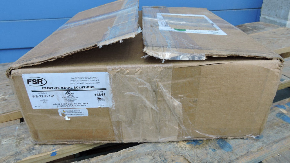 FSR WB-X2-PLT-B 12.38″×12.38″×4″ Back Box w/ Blank Plate - NOB NEW!