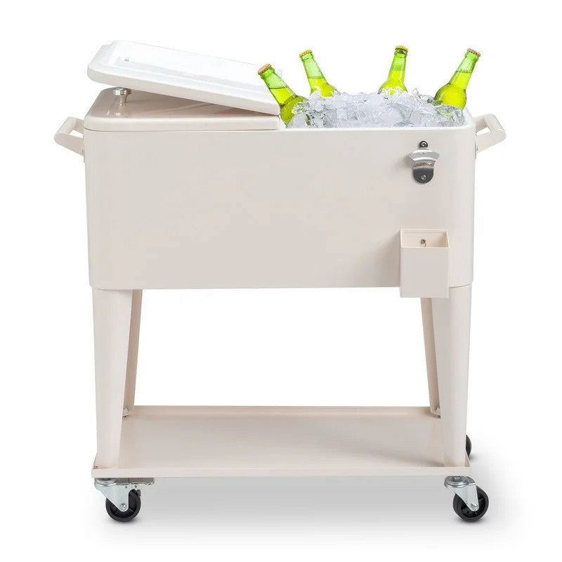 80QT Iron Spray Cooler with Shelf Milky White 80QT
