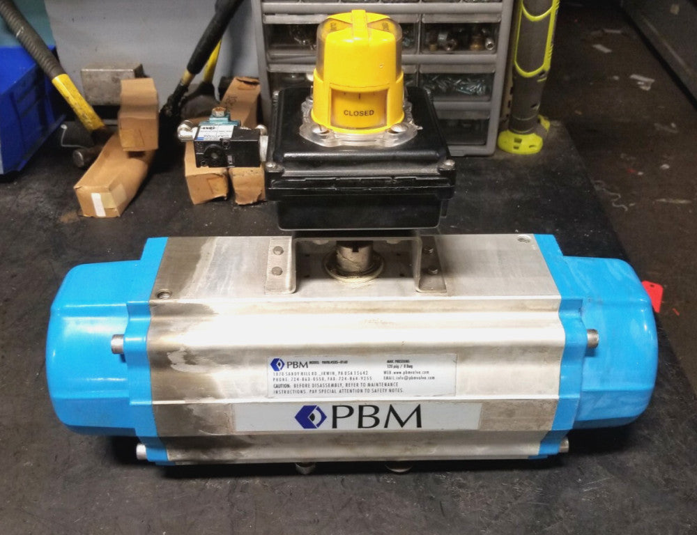 PBM PAVBL453S-0160 Pneumatic Actuator w/ Accutrak Dual Display Monitor  2004AN