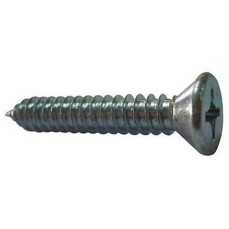 Zoro Select U26680.024.0100 Sheet Metal Screw, #14 X 1 In, Zinc Plated Steel