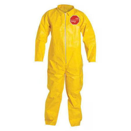 Dupont Qc120syl4x001200 Chemcial Resistant Coverall, Collared, 4Xl, Tychem(R)