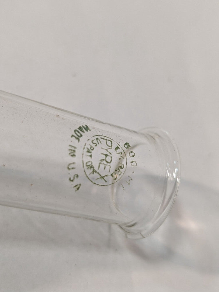 Pyrex 500ml Distilling Engler Flask with 4" Side Arm, Round Bottom