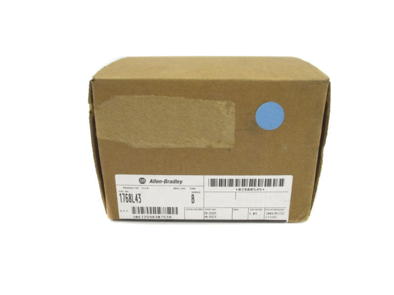 ALLEN BRADLEY 1768-L43 SER. B F/W 1.03 DATE: 2009 NSFS