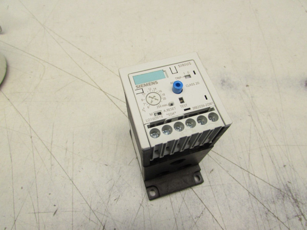 Siemens 3RB2036-2QW1 Overload Relay 6-25A XLNT PLANT SURPLUS MAKE OFFER!!