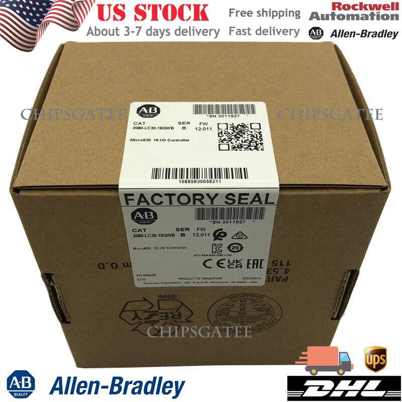 2080-LC30-16QWB New AB Micro830 16 I/O Controller 2080LC3016QWB US Free Tax