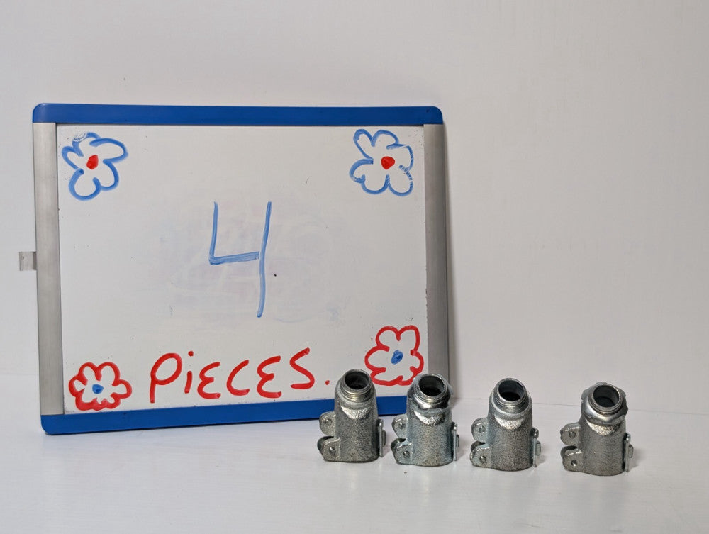 Lot of 4 Raco BX-Flex Connector 1/2" 45° Squeeze Type, Die Cast Zinc