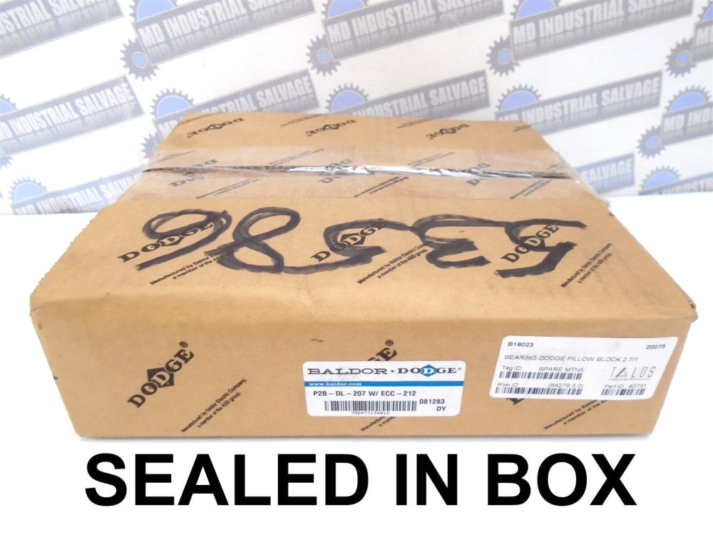 DODGE - P2B-DL-207 w/ ECC-212 - 2-7/16" - DL PILLOW BLOCK BEARING - 081283