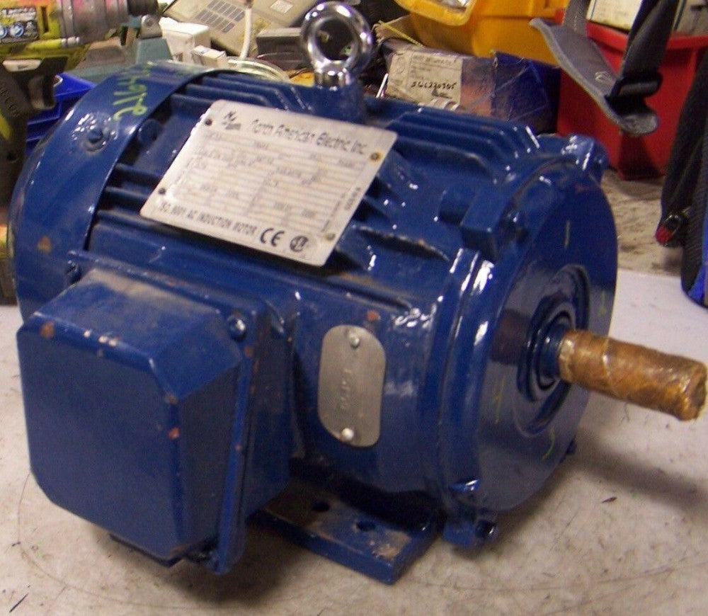 NORTH AMERICAN 1/2 HP ELECTRIC AC MOTOR 230/460 VAC 1760 RPM 145T FRAME 3 PHASE