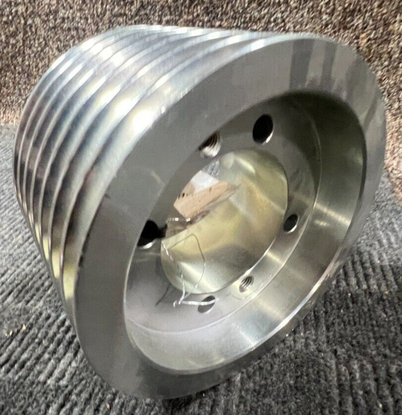 V-Belt Pulley Sheave 204297911 23191411 7 Groove 175mm 4 Bolt Hole Silver