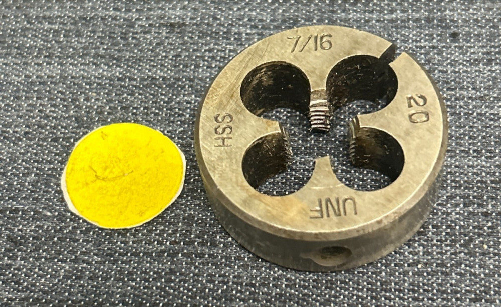 UNBRANDED HSS  ADJUSTABLE ROUND SPLIT DIE  7/16-20 UNF