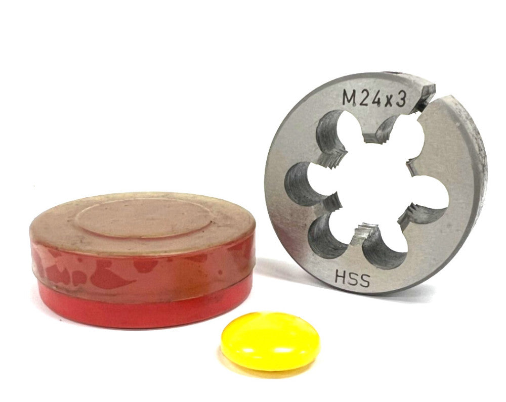 AROUND ADJUSTABLE DIE M24X3 OD 2" HIGH SPEED STEEL