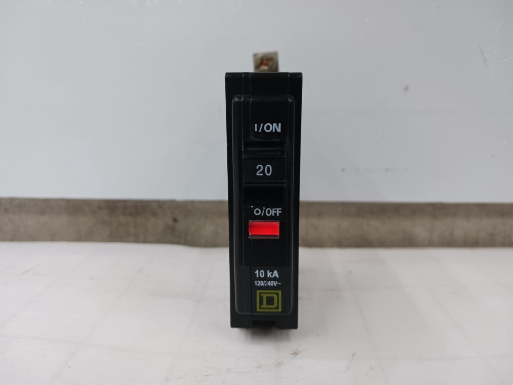 SQUARE D 20 AMP CIRCUIT BREAKER 1 POLE 120/240 VAC QOB120