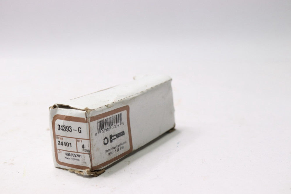 (4-Pk) Fastenal Hex Cap Screw Plain Finish 1.25" x 80mm 34401 