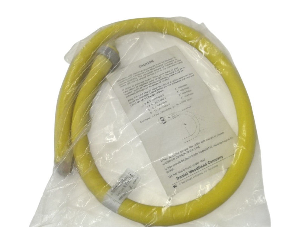 LOT OF 2 BRAD HARRISON 47408 CORDSET YEL 3FT 12POLE STR.MALE CONN.16/12AWGUNMP