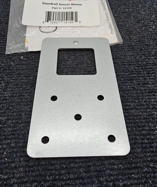 ( QTY 9 ) Guardian 15159: Guardrail Gusset Mount Steel 5.75”